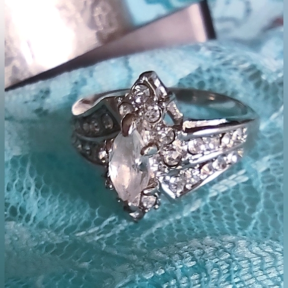 Marquise CZ Silver Ring - Picture 3 of 5